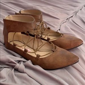 2 Lips Too Ballet Flats with ties